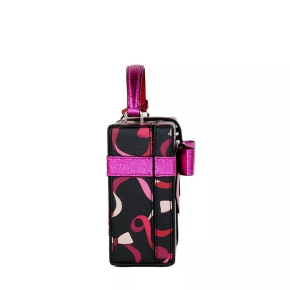 KATE SPADE WRAPPING PARTY RIBBONS GIFT BOX REFINED LEATHER CROSSBODY - Picture 3 of 6